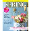 Entertain & Celebrate Spring 2022 Cover Featuring Blue Door & Pink Yellow & White Flowers