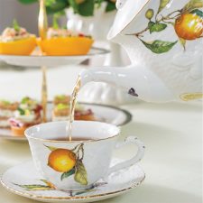 Lemon Tea Cup And Teapot Featured In TeaTime March April 2022