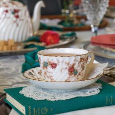 southern lady winter tea in tea cup