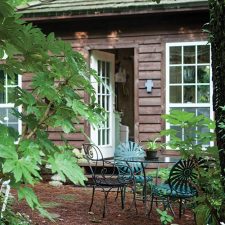 Outdoor cabin garden