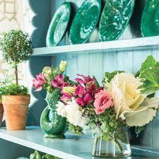 Green accented florals