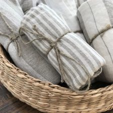 Thin Striped Hand Towels