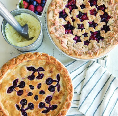 Stars and Cherries Cut Out Pies